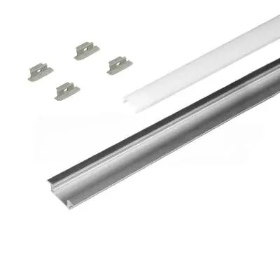 Профиль для светодиодных лент 8мм профиль gls врезной  2.0м 2507w для led-ленты с рассеивателем, черный