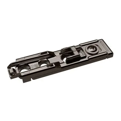 Петли мебельные Hettich (Германия) монтажная планка линейная, d3, с эксцентриком, черный обсидиан