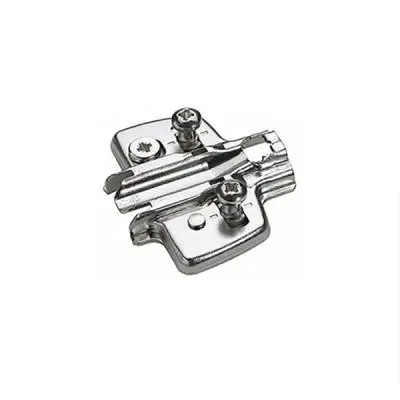 Петли мебельные Hettich (Германия) крестовая ответная планка sensys, d=3, с евровинтами, с эксцентриком, под саморезы, (37/32 мм), никель