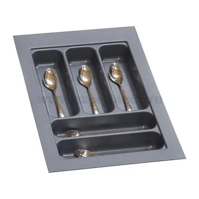 Кухонные органайзеры Hettich кухонный органайзер orgatray 440, гл. 441-520мм, шир. 301-350мм, в базу на 400мм, антрацит