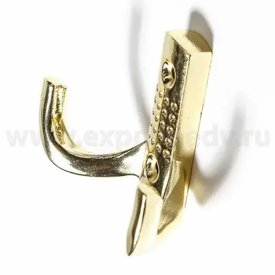 Крючки крючок 2х рожковый, золото