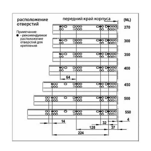 Направляющие скрытого монтажа JET направляющие скрытого монтажа jet 510 3d, 500мм, 40 кг, с доводчиком