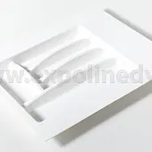 Лотки для столовых приборов лоток для столовых приборов гл. 390-498мм, шир. 300-422мм, в базу на 400мм, белый