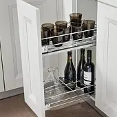 Кухонные корзины, бутылочницы бутылочница в базу 450 мм chianti с доводчиком, хром
