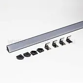 Профиль для светодиодных лент 8мм профиль gls угловой 2.0м 1616w для led-ленты c рассеивателем, черный