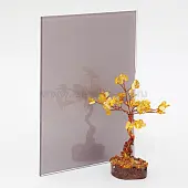 Стекло интерьерное AGC полосы стекло lacobel taupe metal, 4мм (700*2550) с плёнкой