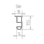 SLIM/FIT пв профиль вертикальный slim 5600мм белый матовый absolut