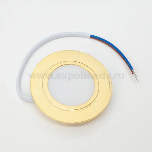 Светильники светильник polus-e led, врезной, 220v, 3.2w, 3000к, золото