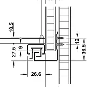 Направляющие скрытого монтажа Hafele направляющие скрытого монтажа hafele matrix runner, 550мм, с функцией выдвижения push to open