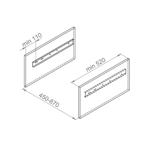 Корзины сетчатые полка для обуви umm 730-870*500*260мм без напр., черная