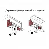 Ручки профильные GOLA держатель универсальный для алюм. профилей (1 пара), зеленый