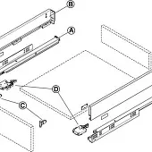 Ящики Matrix Box A комплект ящика matrix box slim a, с доводчиком, nl-550*89мм, белый