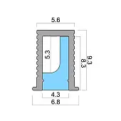 Профиль для светодиодных лент 5мм профиль gls solo 3.0м врезной 0609t для led-ленты с рассеивателем, алюминий