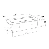 Розетки блок розеток выдвижной горизонт, 2 euro, 2 usb, 250в, 2700w, белый, 2 м