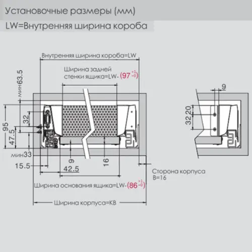 Ящики DTC комплект ящика dtc dragon box, с доводчиком, nl-400*84,5 мм, белый