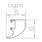 Профиль C-образный, H-образный пв профиль вертикальный laguna 5600мм белый лак
