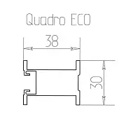 Профиль C-образный, H-образный пв профиль вертикальный quadro eco 5600мм матовое серебро absolut