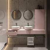 Мебельные фасады Möbius Slotex в кв.м. light pink, бекинг белый, мебельный фасад slotex möbius 18мм (кв.м.)