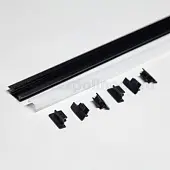 Профиль для светодиодных лент 8мм профиль gls врезной 3.0м 2507w для led-ленты, черный