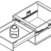 Ящики Matrix Box A комплект ящика matrix box slim a, с доводчиком, nl-550*175мм, серый