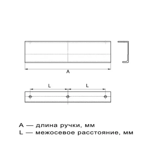 Ручки ручка мебельная zephir, 2x225мм, черный матовый
