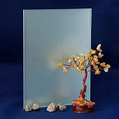 Стекло интерьерное AGC полосы стекло matelac silver clear, 4мм (800*2550) с плёнкой