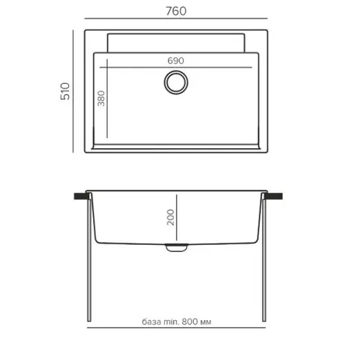 Мойки Polygran мойка кухонная polygran модель argo 760 серый