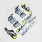 Система TopLine XL комплект фурнитуры topline xl для 2 дверей, толщина 18-30мм, 60 кг.