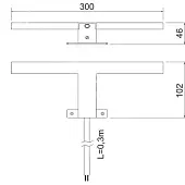Светильники светильник fagus-4, 220v, 4,5w, 4000k, хром