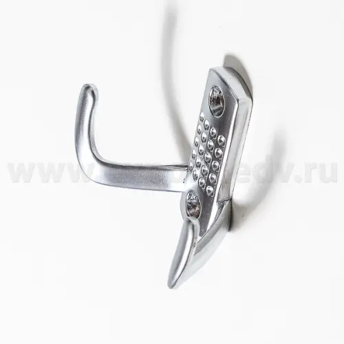 Крючки для одежды крючок 2х рожковый, матовый хром
