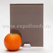Стекло интерьерное Китай полосы стекло окрашенное "евробраун глянец", 4мм (815*2440) с плёнкой