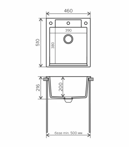 Мойки Polygran мойка кухонная polygran модель argo 460 серый